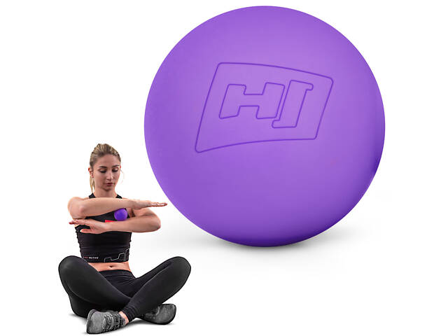 Силіконовий масажний м'яч 63 мм Hop-Sport HS-S063MB фіолетовий - Фото 3