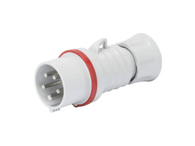 Силова вилка 3P+N+E 32А 400В переносна IP44 червона [GW60020H] IEC 309 HP GEWISS - Фото 1