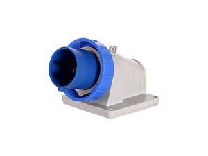 Силова вилка 3P+N+PE 32А 400В стаціонарна IP67 синя [3646-230] E.NEXT