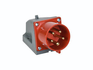 Силова вилка 3P+N+PE 32А 400В стаціонарна IP44 червона [PSR52-032-5-U] ЗСІ-525 UEC