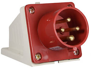 Силова вилка 3P+PE 16А 400В стаціонарна IP44 червона [A0080060002] ВС (514) АСКО