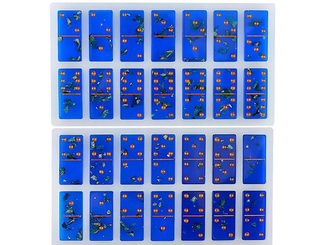 Силиконовая форма для домино RESTEQ 205х112х9 мм — форма для эпоксидной смолы, полимерной глины, мыла и других - Фото 2