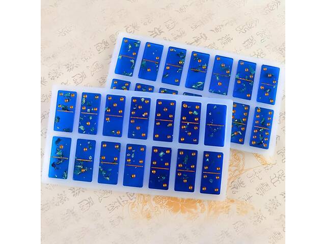 Силиконовая форма для домино RESTEQ 205х112х9 мм — форма для эпоксидной смолы, полимерной глины, мыла и других - Фото 4