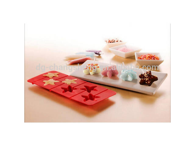 Силіконова форма для льодяників і цукерок на паличці 'Зірка' - Фото 6