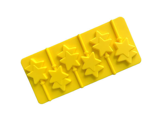 Силіконова форма для льодяників і цукерок на паличці 'Зірка' - Фото 5