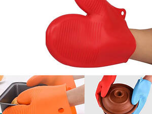 Силіконова рукавичка для кухні кухонна рукавиця прихватка для гарячого рукавиця термостійка 20х16.5 см