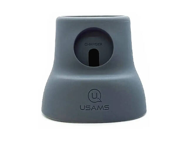 Силиконовая подставка для зарядки Usams US-ZJ051 2in1 Grey - Фото 2