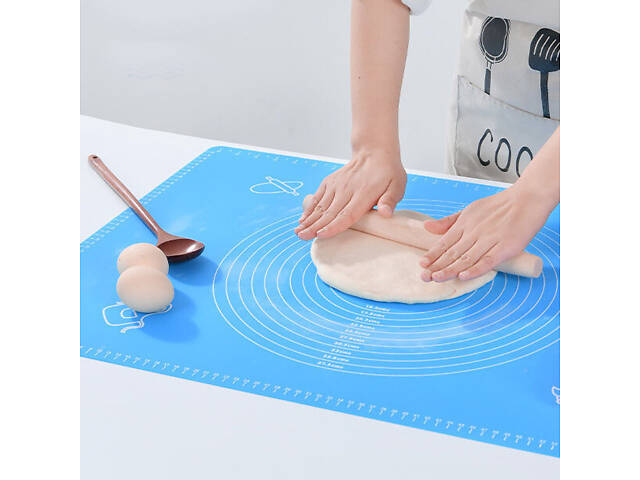 Силіконовий кондитерський килимок для розкочування тіста 50х70 см - Фото 3