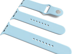Силиконовый ремешок для Apple Watch Sport Band 42(ser.1-3)/44/45/46/49mm (S/M & M/L) 3pcs Голубой / Lilac Blue