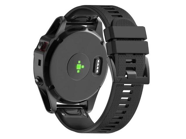 Силіконовий ремінець Primo для годинника Garmin Fenix 3 / 3HR / Fenix 5X / 6X - Black - Фото 2