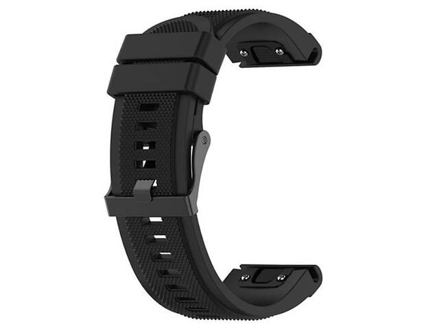 Силіконовий ремінець Primo для годинника Garmin Fenix 3 / 3HR / Fenix 5X / 6X - Black - Фото 3