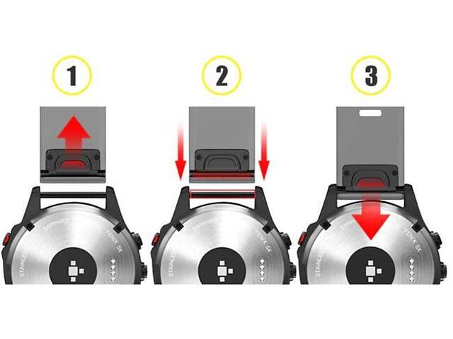 Силіконовий ремінець Primo для годинника Garmin Fenix 3 / 3HR / Fenix 5X / 6X - Black - Фото 6