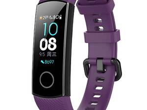 Силіконовий ремінець Primo для фітнес-браслета Huawei Honor Band 4 / 5 - Purple