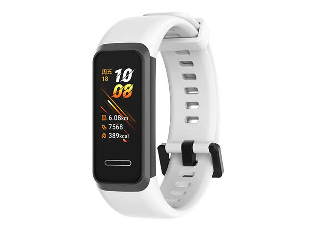 Силиконовый ремешок Primo для фитнес браслета Huawei Band 4 - White - Фото 1