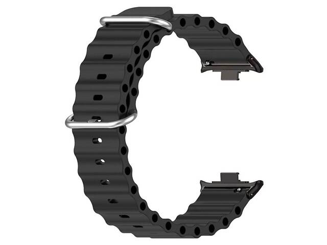 Силіконовий ремінець Primo Ocean для годинника Xiaomi Redmi Watch 5 / Xiaomi Smart Band 9 Pro - Black - Фото 1
