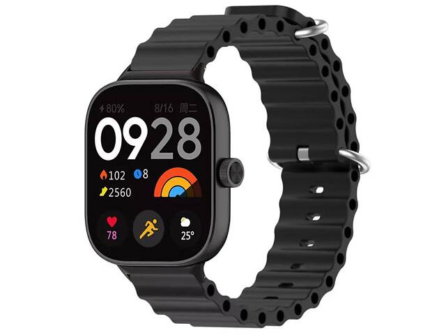 Силіконовий ремінець Primo Ocean для годинника Xiaomi Redmi Watch 5 / Xiaomi Smart Band 9 Pro - Black - Фото 3