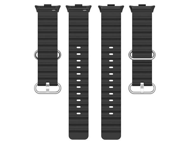 Силіконовий ремінець Primo Ocean для годинника Xiaomi Redmi Watch 5 / Xiaomi Smart Band 9 Pro - Black - Фото 4