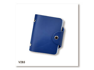 Синя базова шкіряна візитниця