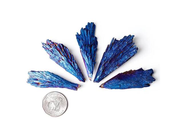 Синій натуральний турмалін RESTEQ — необроблений мінерал з титановим покриттям, 50–70 г, камінь Tourmaline для колекціонування та - Фото 6