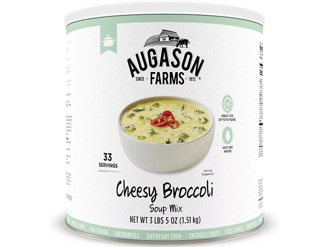 Сырный суп с брокколи сублимированный Augason Farms 32 порции (101100) - Фото 1