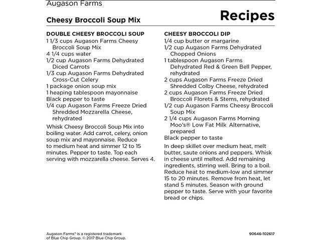 Сырный суп с брокколи сублимированный Augason Farms 32 порции (101100) - Фото 4