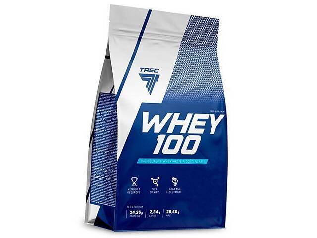 Сироватковий протеїн для росту м'язів 100% Whey Trec Nutrition 900 г Солона карамель (29101005) - Фото 1