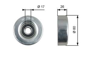 T36424 (7803-21524) Обвідний ролик GATES DRIVEALIGN MV IDLER