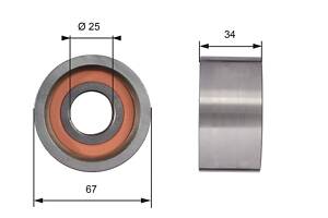 T41178 (7786-21220) Обвідний ролик ременя ГРМ GATES POWERGRIP IDLER