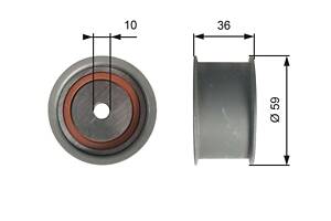 T41227 (7786-21465) Обвідний ролик ременя ГРМ GATES POWERGRIP IDLER