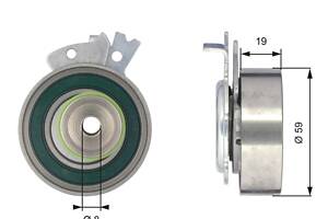 T43038 (7784-21031) Натяжний ролик ременя ГРМ GATES POWERGRIP TENSIONER