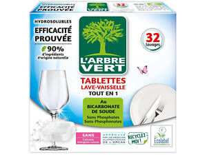 Таблетки для посудомоечных машин L&apos;Arbre Vert All in 1 32 шт. (3450601046810)