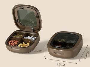 Таблетниця пластикова 18469 2.5х7.5х7.5 см коричнева