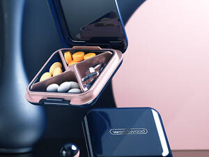 Таблетниця пластикова 8325 2.5х8х8 см синя