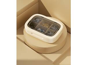 Таблетниця пластикова 18467 2.5х7х10 см бежева