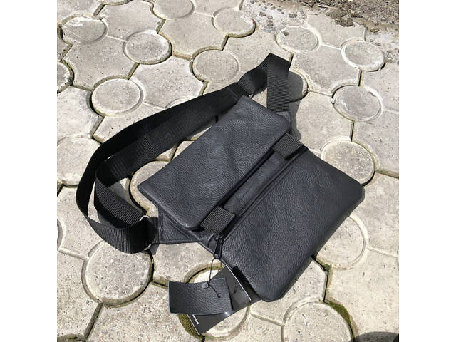 Тактическая кожаная сумка с кобурой, мужской мессенджер, барсетка - черный слинг, мужская сумка через плечо кожа - Фото 19