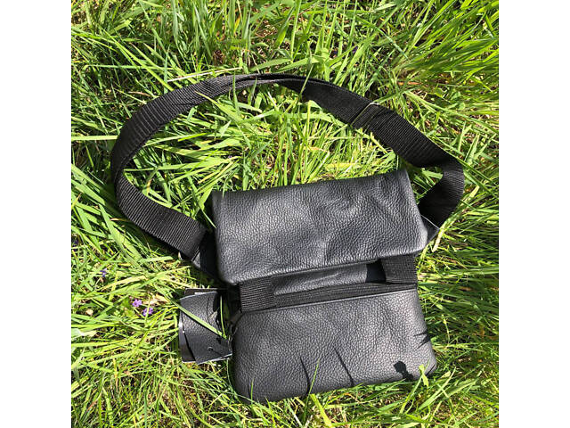 Тактическая кожаная сумка с кобурой, мужской мессенджер, барсетка - черный слинг, мужская сумка через плечо кожа - Фото 23