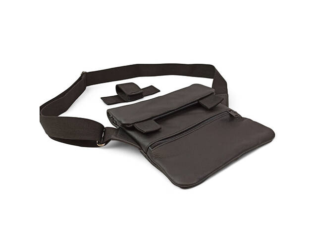 Тактическая кожаная сумка с кобурой, мужской мессенджер, барсетка - черный слинг, мужская сумка через плечо кожа - Фото 34