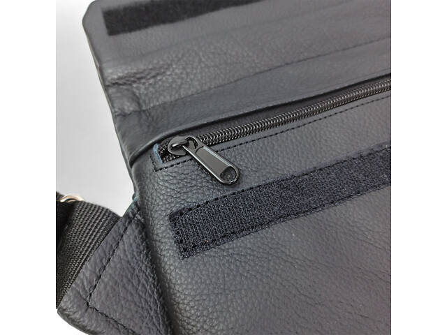 Тактическая кожаная сумка с кобурой, мужской мессенджер, барсетка - черный слинг, мужская сумка через плечо кожа - Фото 47