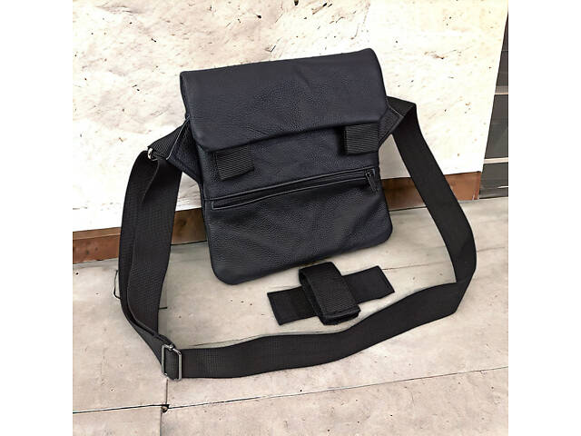 Тактическая кожаная сумка с кобурой, мужской мессенджер, барсетка - черный слинг, мужская сумка через плечо кожа - Фото 54