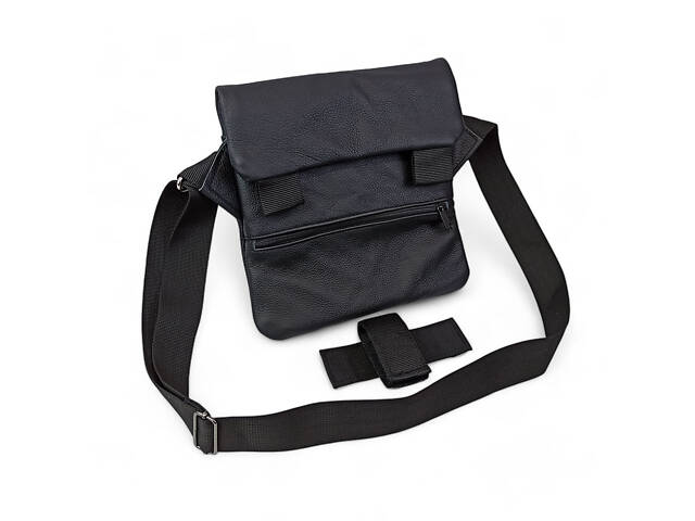 Тактическая кожаная сумка с кобурой, мужской мессенджер, барсетка - черный слинг, мужская сумка через плечо кожа - Фото 55