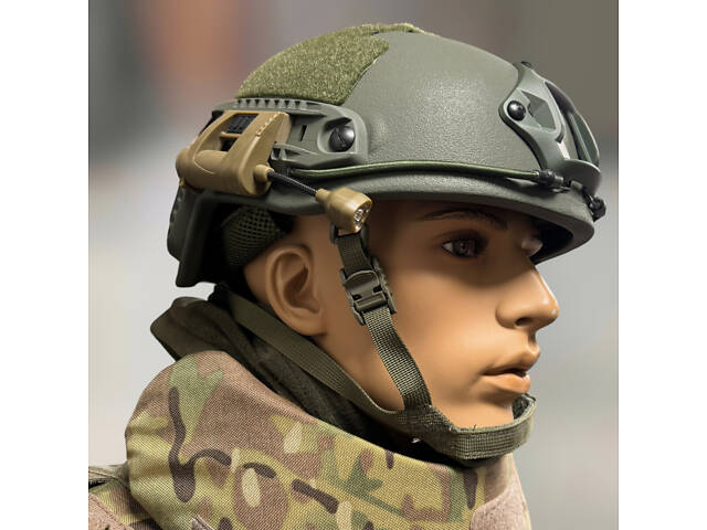 Тактический фонарь на шлем Spina LT-09 MPLS Charge, цвет Койот, режимы: Белый, Красный, Зеленый, ИК - Фото 1