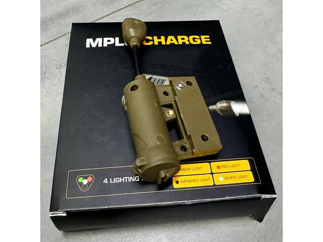 Тактический фонарь на шлем Spina LT-09 MPLS Charge, цвет Койот, режимы: Белый, Красный, Зеленый, ИК - Фото 2