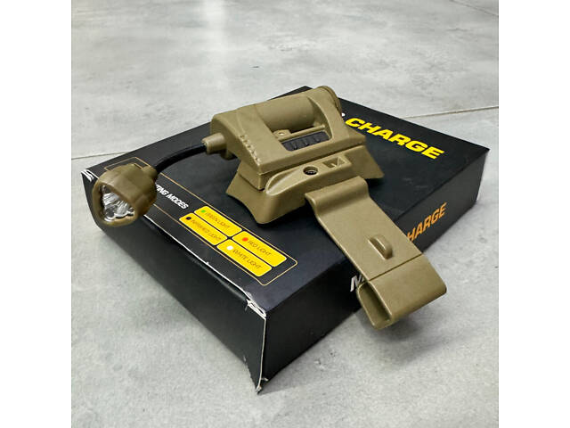 Тактический фонарь на шлем Spina LT-09 MPLS Charge, цвет Койот, режимы: Белый, Красный, Зеленый, ИК - Фото 5