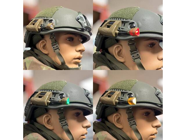 Тактический фонарь на шлем Spina LT-09 MPLS Charge, цвет Койот, режимы: Белый, Красный, Зеленый, ИК - Фото 9