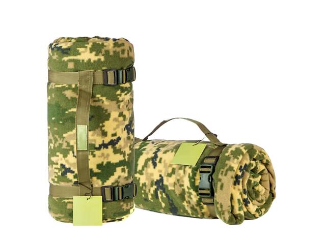 Тактичний флісовий плед 150х200 см – ковдра для військових із чохлом, килимок плед покривало. Колір: піксель - Фото 5