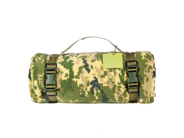 Тактичний флісовий плед 150х200 см – ковдра для військових із чохлом, килимок плед покривало. Колір: піксель - Фото 6