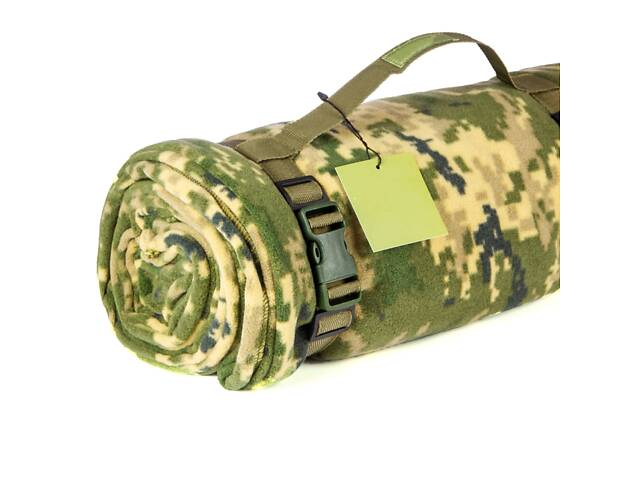 Тактичний флісовий плед 150х200 см – ковдра для військових із чохлом, килимок плед покривало. Колір: піксель - Фото 7