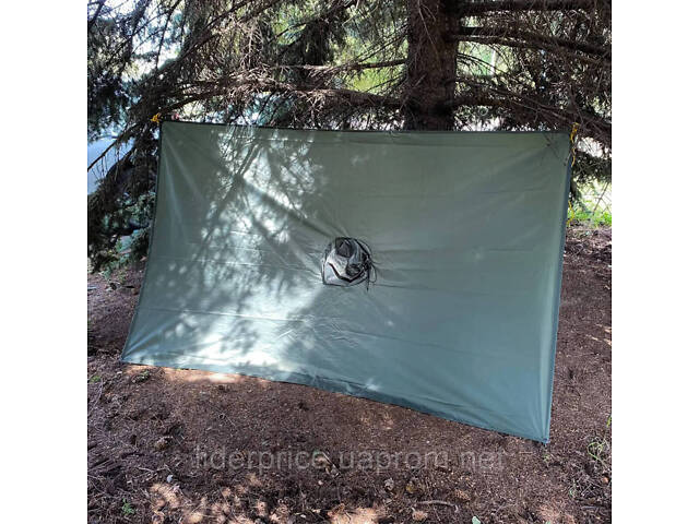 Тактичний пончо rip stop Ranger чорний (RA8922) - Фото 6