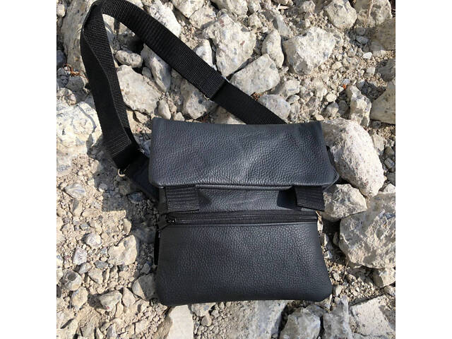 Тактическая кожаная сумка с кобурой, мужской мессенджер, барсетка - черный слинг, мужская сумка через плечо кожа - Фото 16