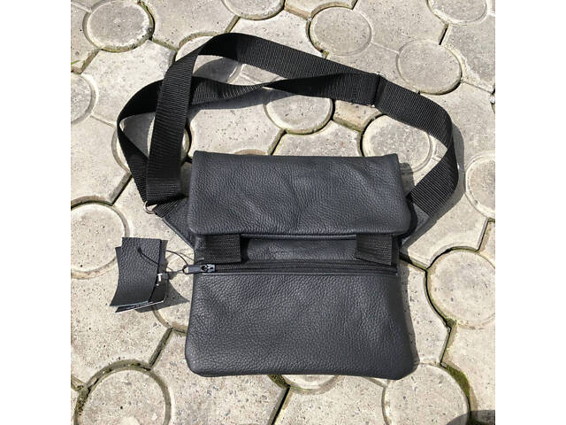 Тактическая кожаная сумка с кобурой, мужской мессенджер, барсетка - черный слинг, мужская сумка через плечо кожа - Фото 20